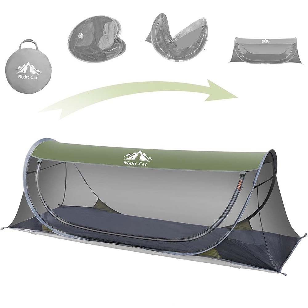 Night Cat Folding Camping Cot - Tent Only - Portable Elevated Set Outdoor Travel