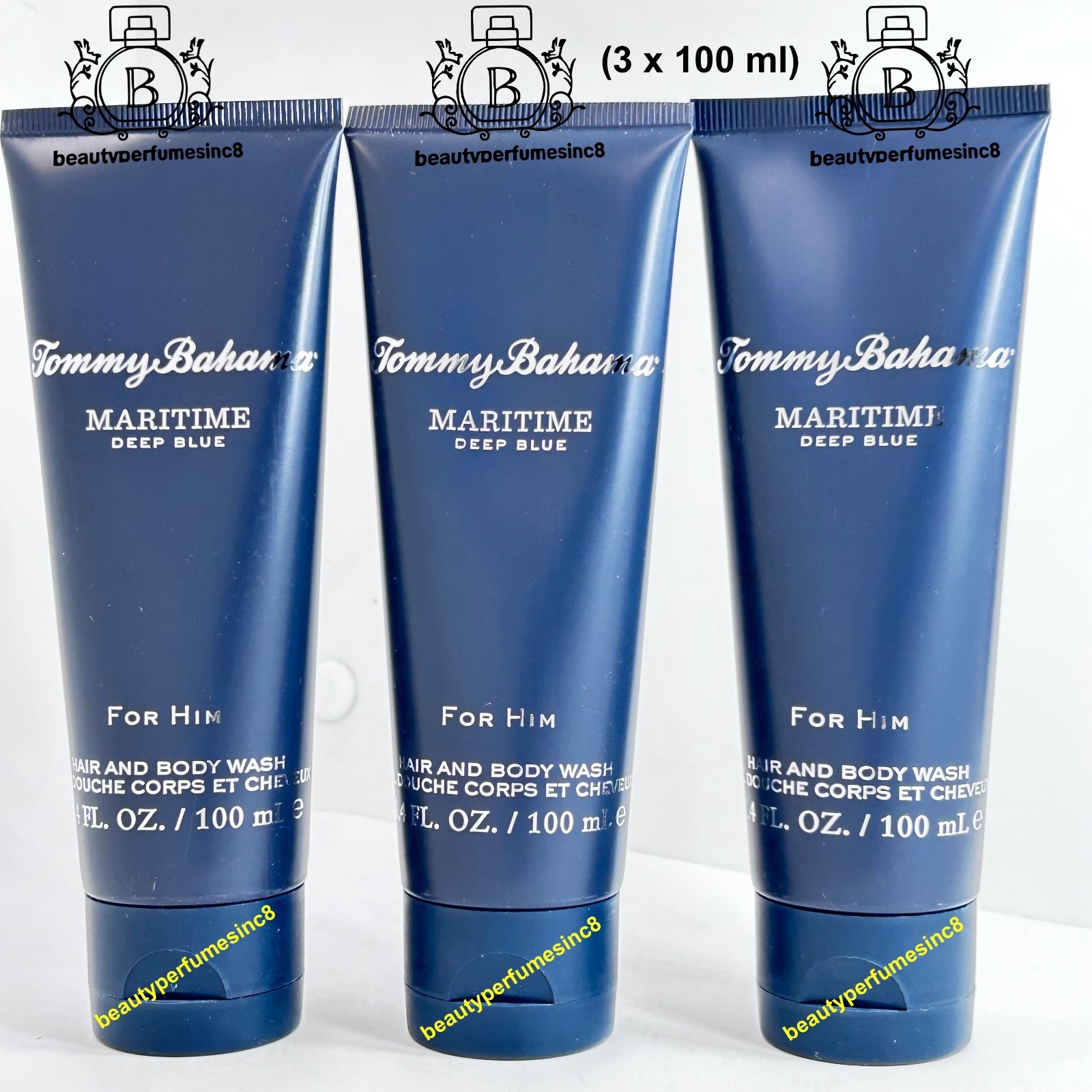 Tommy Bahama MARITIME DEEP BLUE 3.4 oz Body wash shower gel Brand New (3x100 ml) Tommy Bahama MARITIME DEEP BLUE 3.4 oz Body wash shower gel Brand New (3x100 ml)