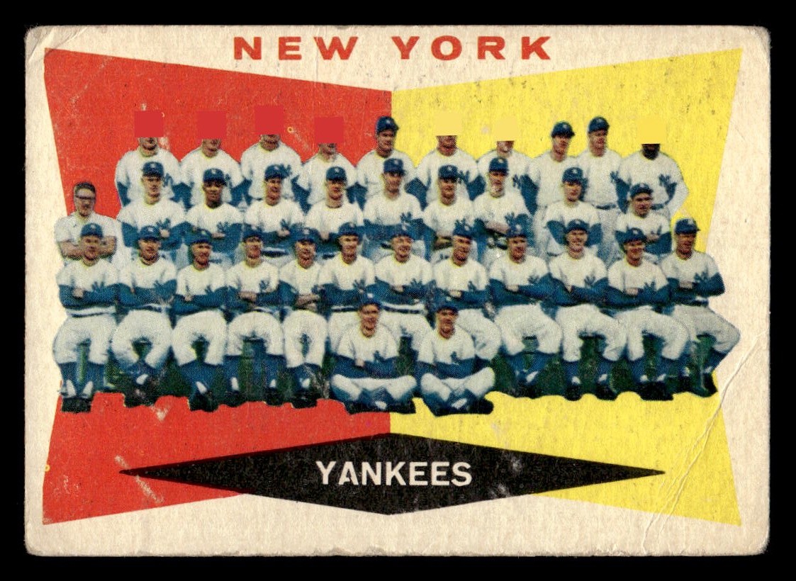 1960 Topps Baseball New York Yankees #332 lower grade New York Yankees