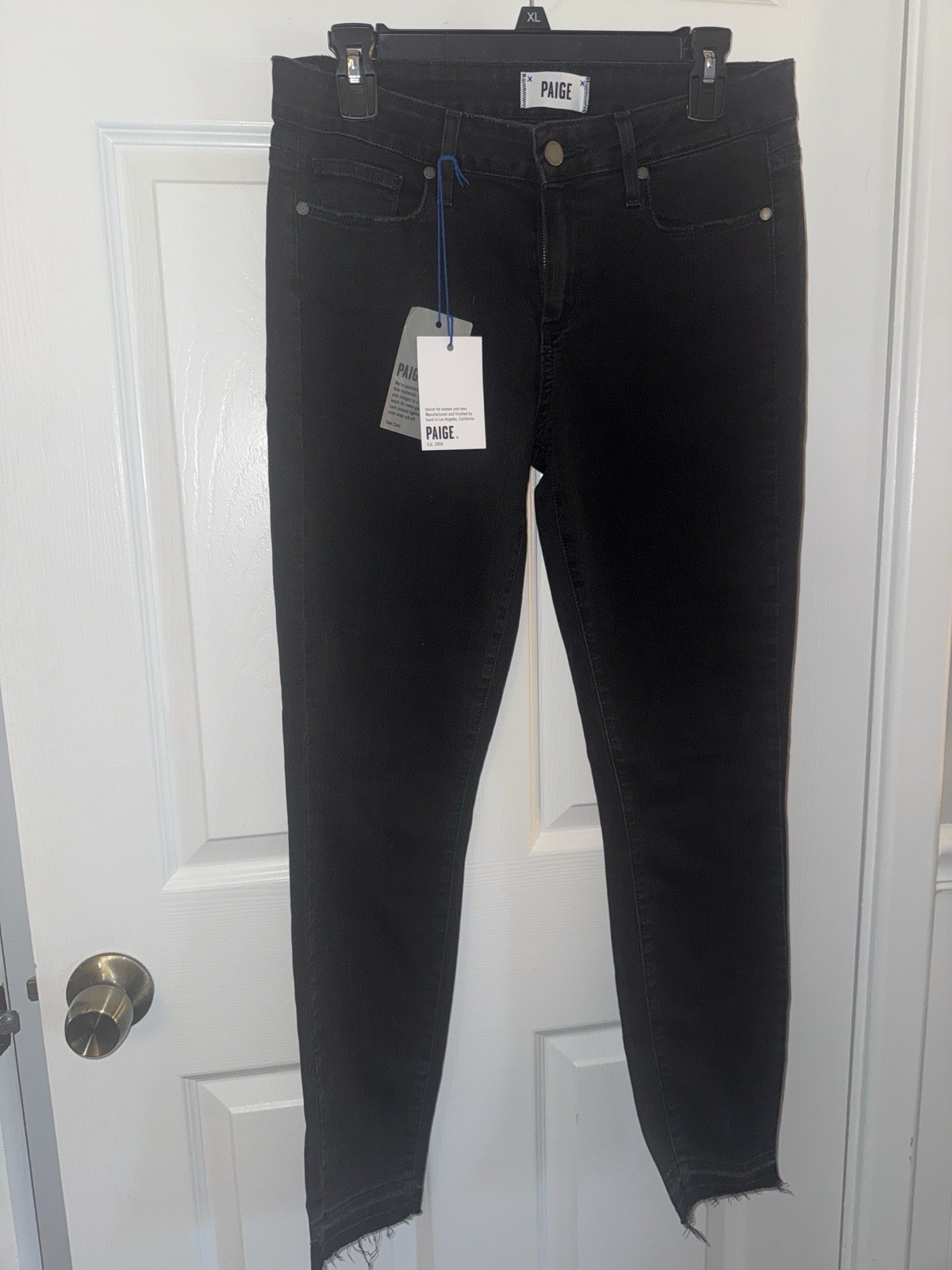 PAIGE Verdugo Ankle Jeans Women’s Size 30 High Rise Stretch Weathered Hem NWT