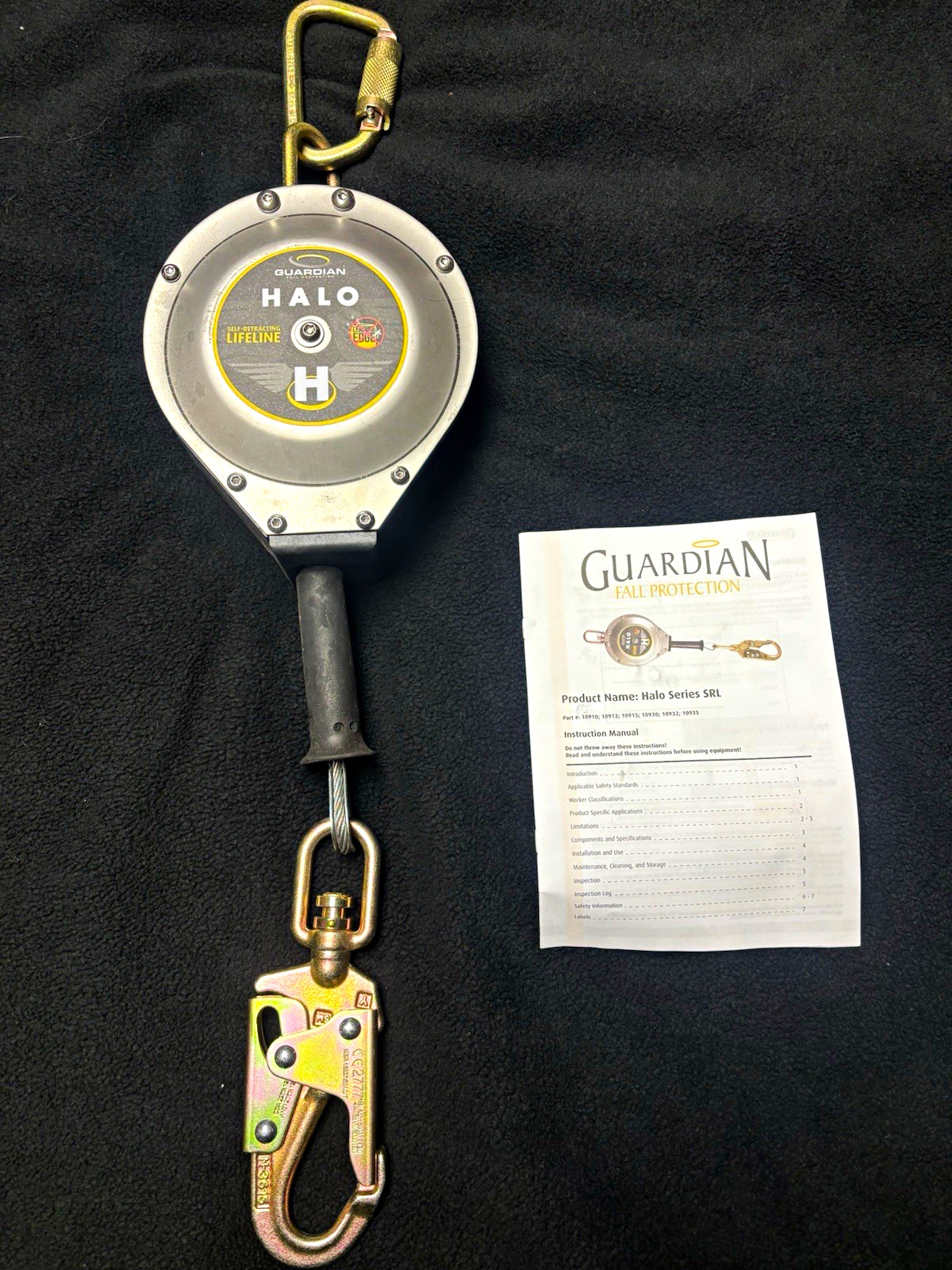 Guardian Fall Protection Halo Self-Retracting 20ft Lifeline YoYo SRL w/Carabiner Guardian Fall Protection Halo Self-Retracting 20ft Lifeline YoYo SRL w/Carabiner