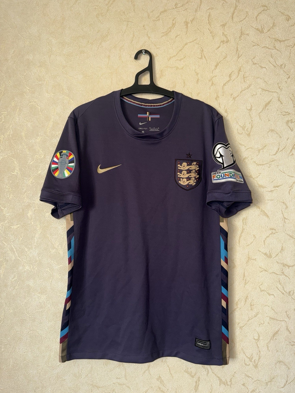 Rare England 2024-2025 Away National Football Team Jersey Size M Nike Men Navy