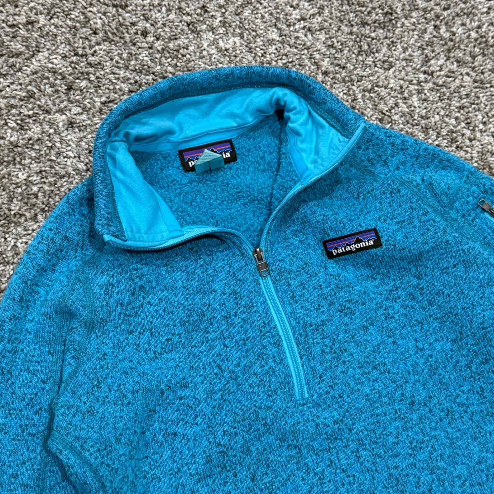 Patagonia Better Sweater Women\'s XS Blue Fleece Quarter Zip Pullover Sweater
