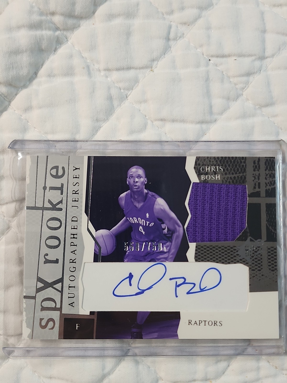 2003-04 SPx Chris Bosh Rookie Autograph Jersey 550/750 Upper Deck #154 SEE PICS