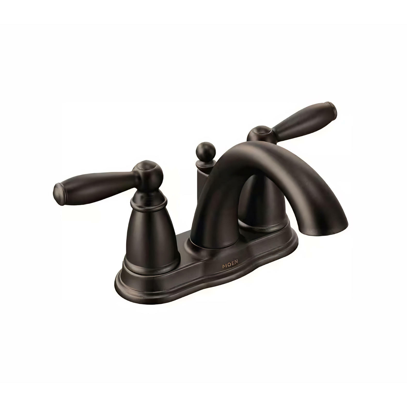 MOEN Brantford 6610ORB Centerset 2-Handle Low-Arc Bathroom Faucet in Oil Rubbed