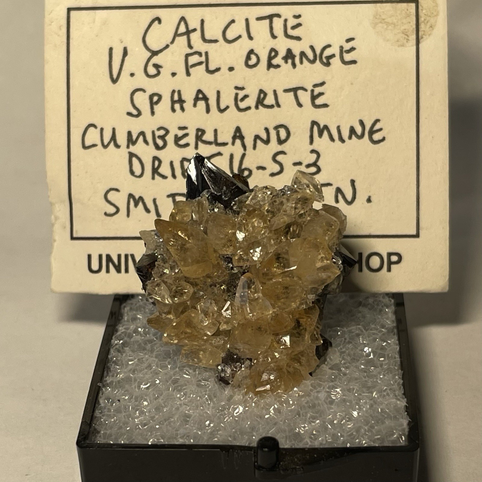 Calcite & Sphalerite Crystals Cumberland Mine Smith Co TENNESSEE USA Calcite & Sphalerite Crystals Cumberland Mine Smith Co TENNESSEE USA