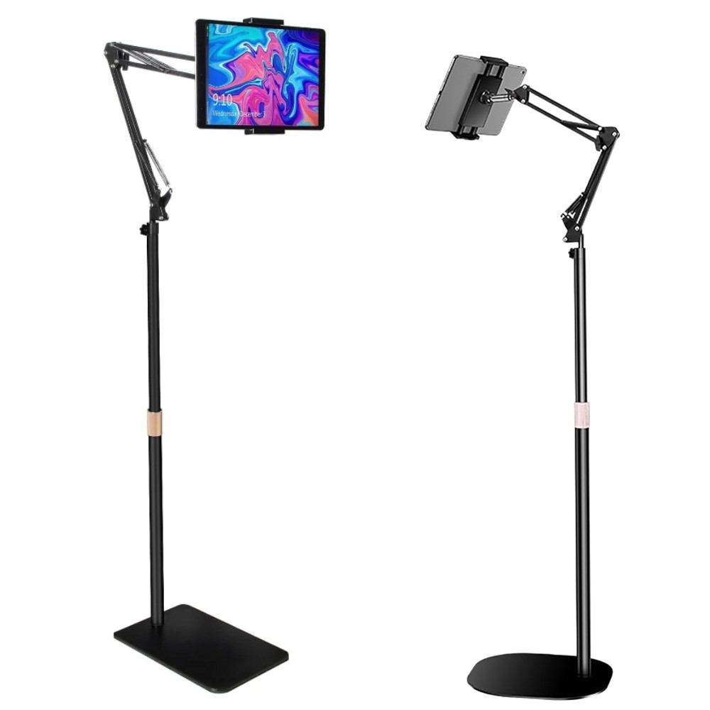 Universal 360° Tablet Holder Floor Stand Clamp Adjustable for 4-11