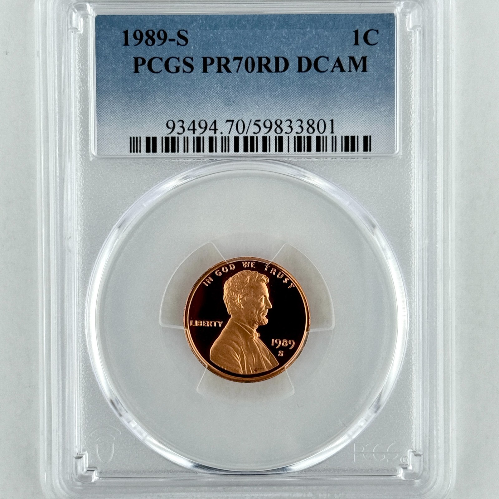 1989 S Lincoln Memorial Cent PR 70 RD DCAM PCGS Top Grade 