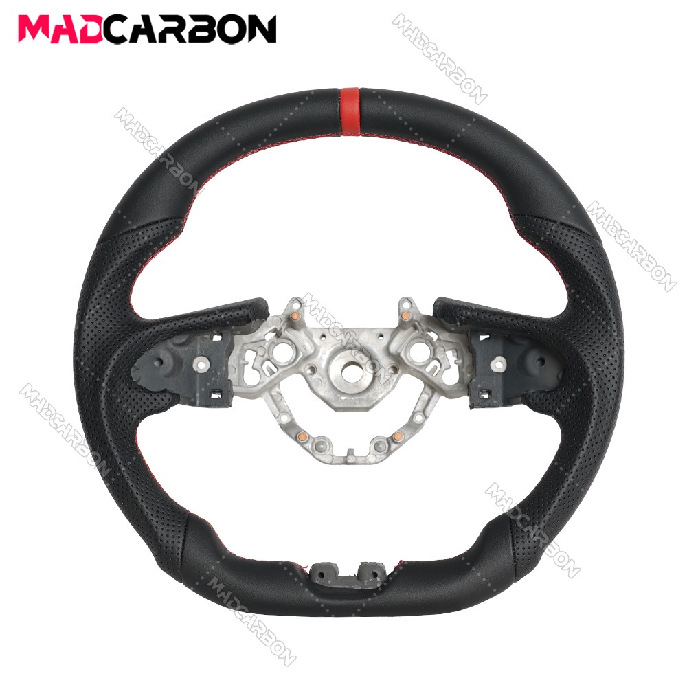 Full Leather Sport Steering Wheel Red Ring Fit 2017-2024 NISSAN GT-R GTR R35 Full Leather Sport Steering Wheel Red Ring Fit 2017-2024 NISSAN GT-R GTR R35