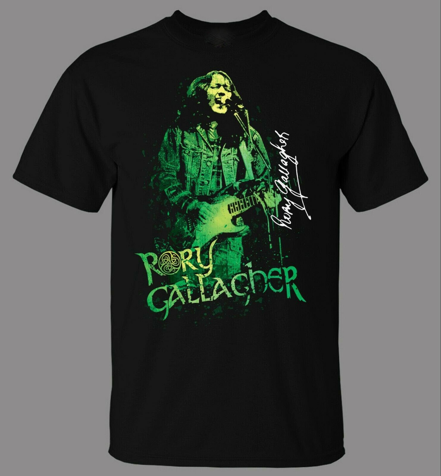 Vintage Rory Gallagher Music Guitar Legend Black Unisex Tee All Size Shirt UR31