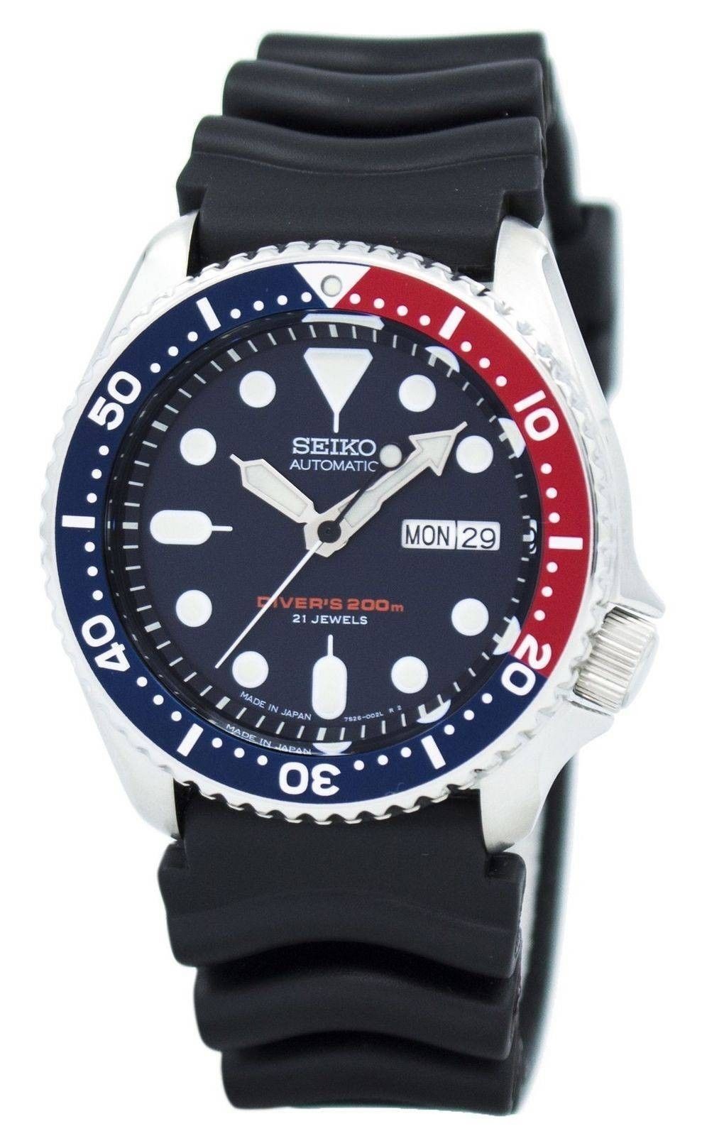 Seiko Automatic Diver's Made in Japan Blue Dial SKX009J1 200m Men's Watch