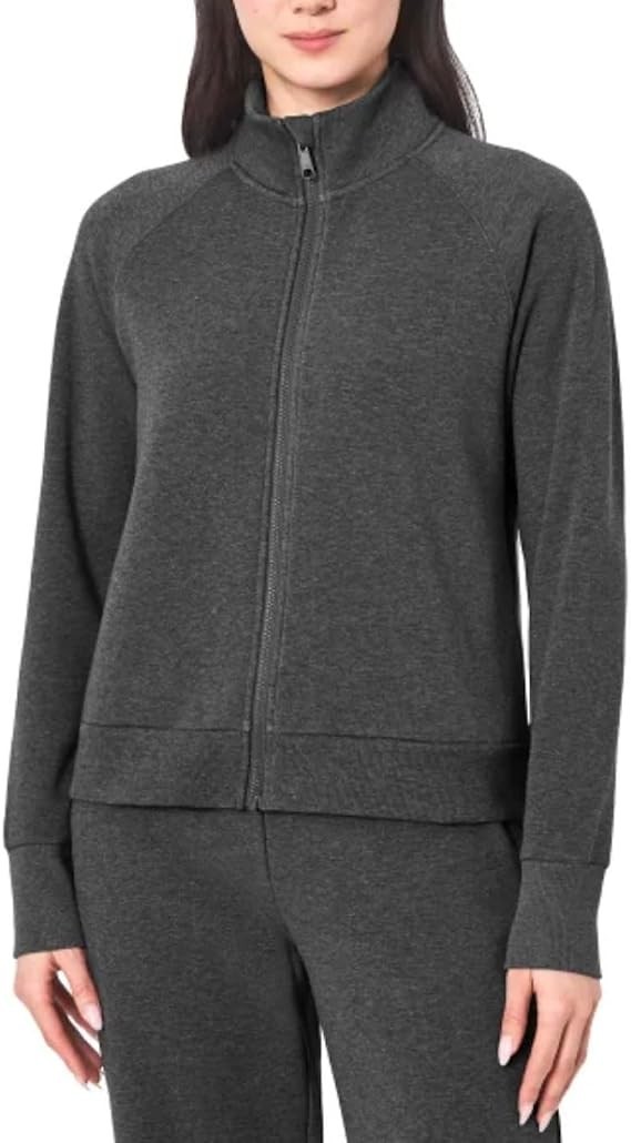 Mondetta Fleece Full Zip Jacket Women’s Lightweight Casual Warm Jacket