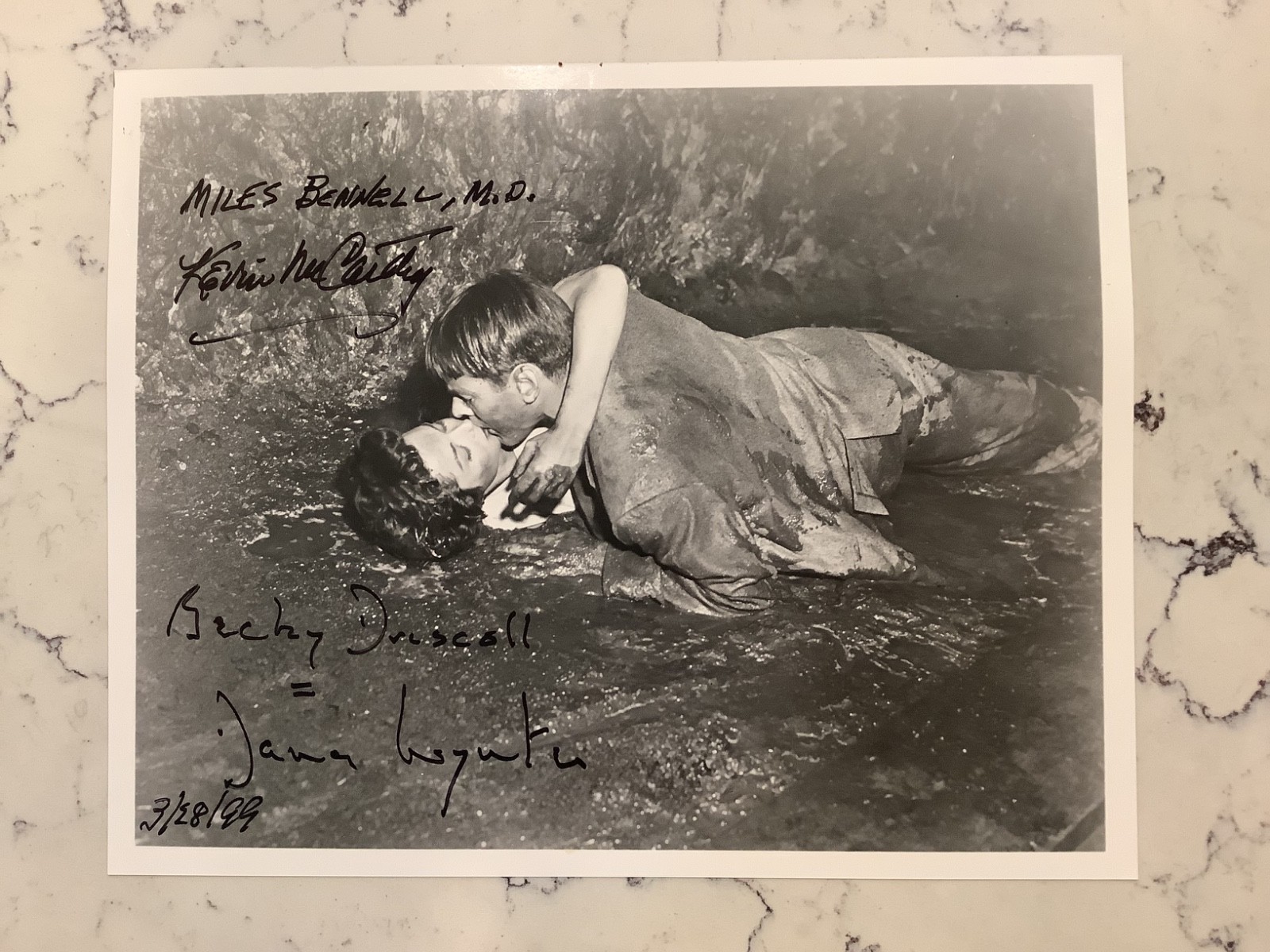 Kevin McCarthy. Dana Wynter. Signed 10x8 photo. Invasion of the Body Snatchers
