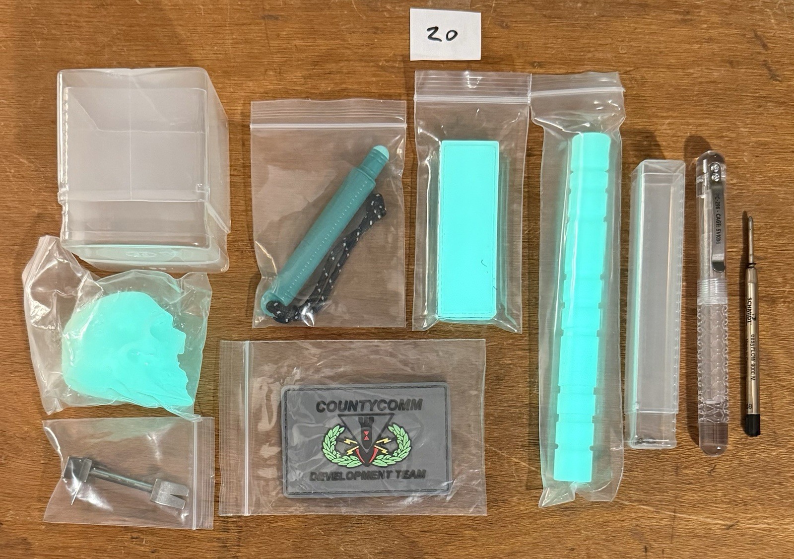 CountyComm Maratac Colossus Glow Skull Embassy Pen Titanium Hooligan UGM EDC LOT
