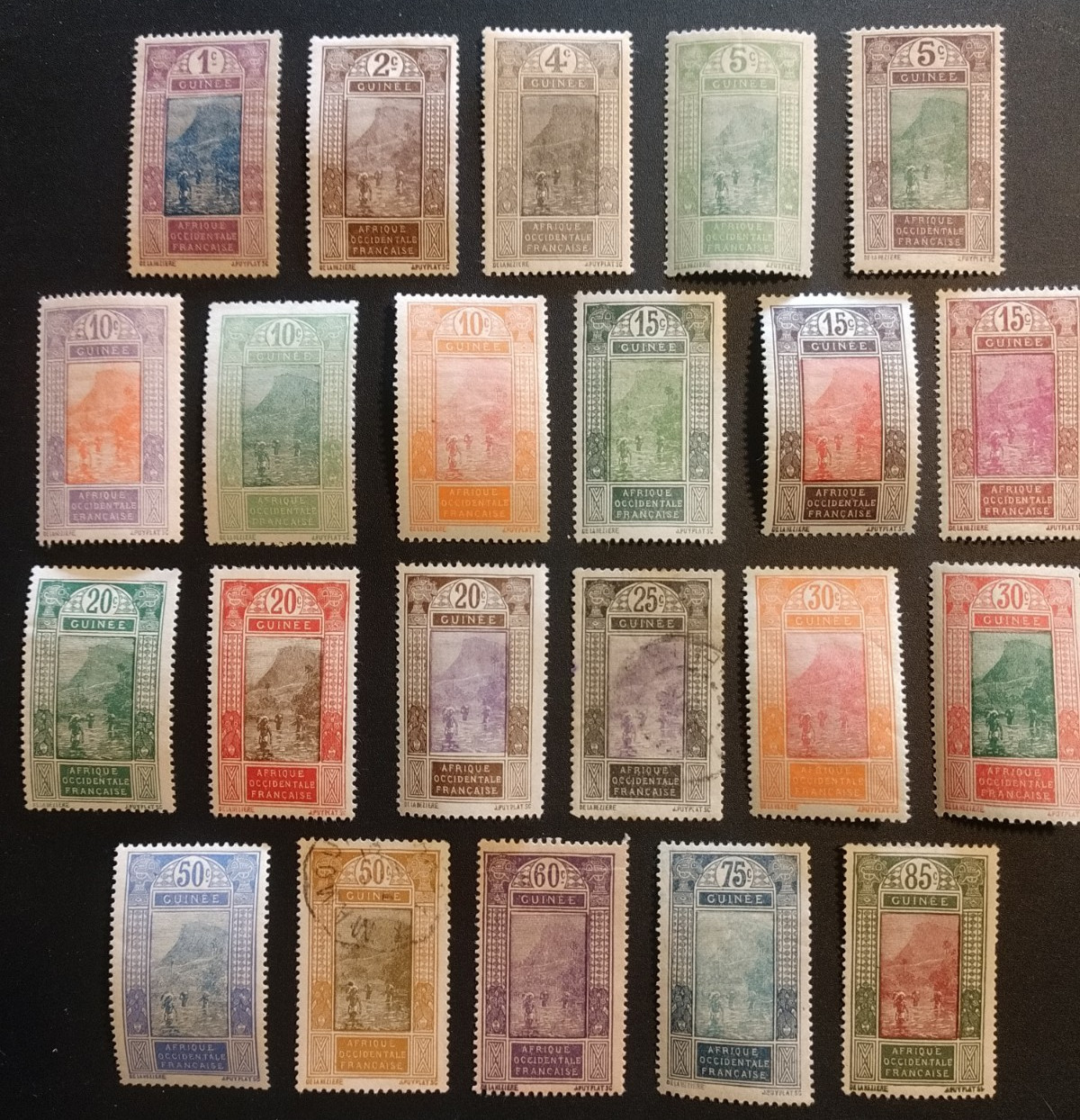 FRANCE FRENCH GUINEA COLLECTION OF OLD STAMPS LOT 5