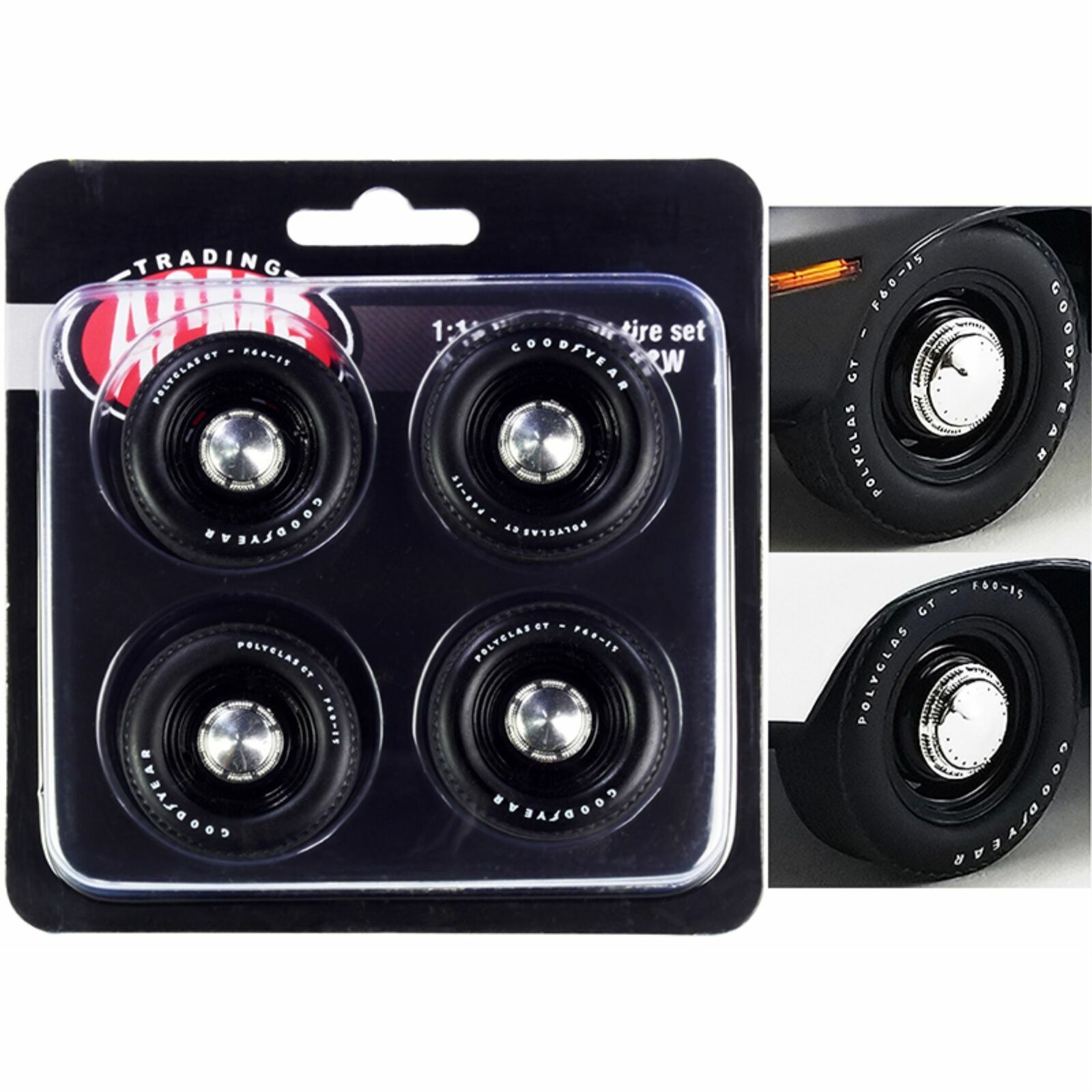1/18 ACME Mopar Black Steel Wheel and Tire Set  A1806123W Last Ones In Stock