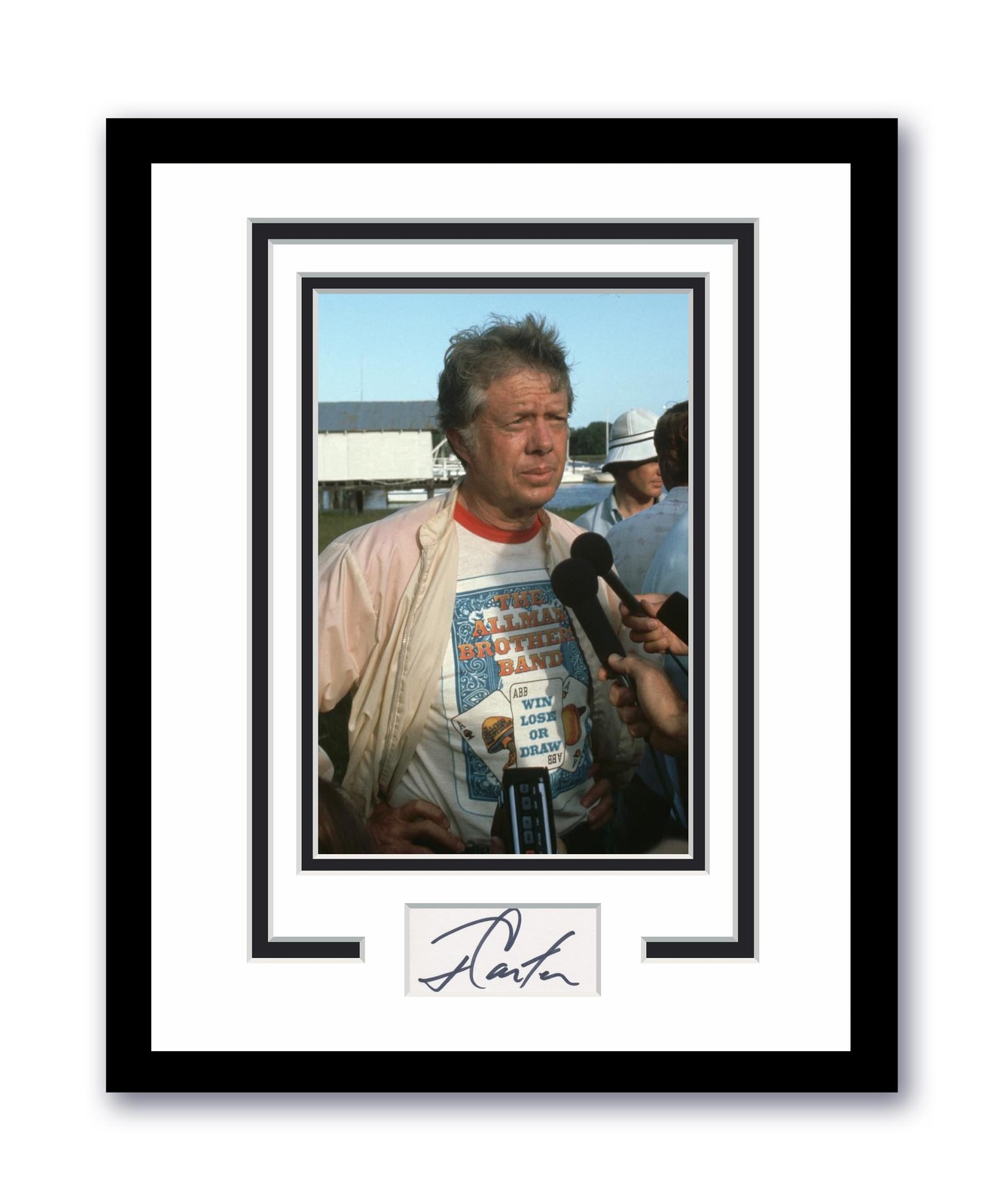 President Jimmy Carter Autographed Signed 11x14 Framed Photo Allman Bros ACOA