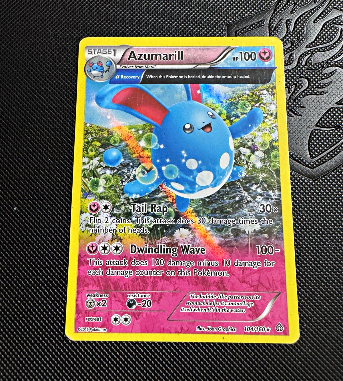 Pokemon TCG Azumarill 104/160 Primal Clash Reverse Holo Rare English 2015
