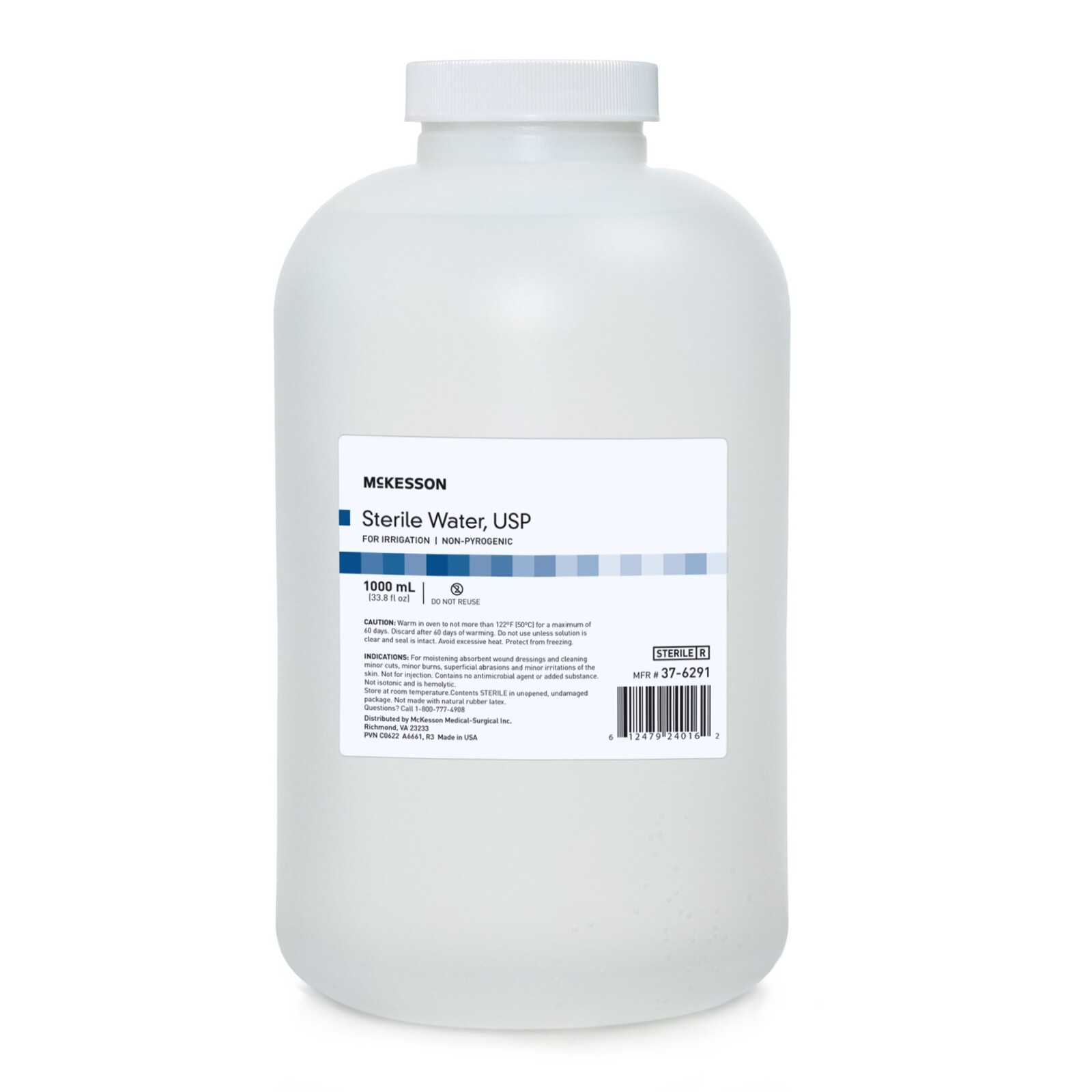 McKesson Sterile Water, Not for Injection Bottle, Screw Top 1,000 mL, 6 Bottles McKesson Sterile Water, Not for Injection Bottle, Screw Top 1,000 mL, 6 Bottles