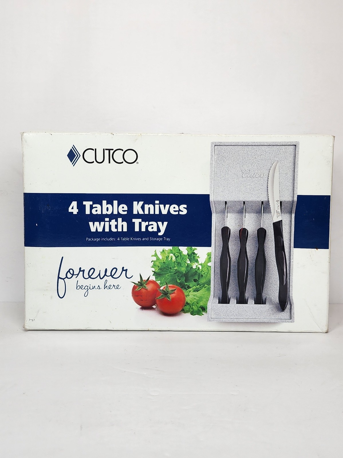 Cutco 4 Piece Table Knive Set With Tray Preowned Made In The USA #1759 KB