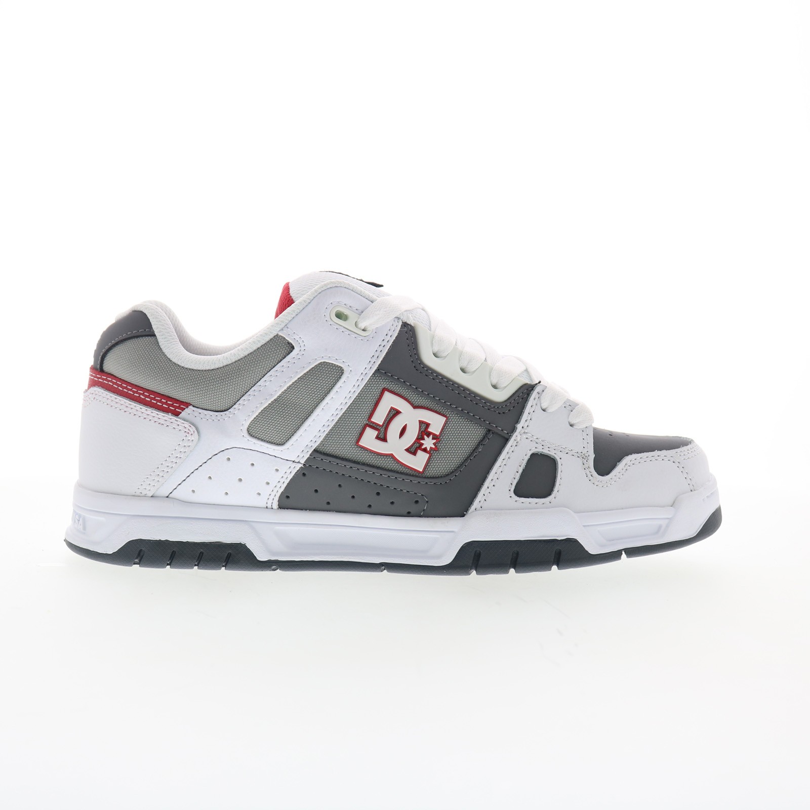 DC Stag 320188-XWSS Mens White Leather Skate Inspired Sneakers Shoes DC Stag 320188-XWSS Mens White Leather Skate Inspired Sneakers Shoes