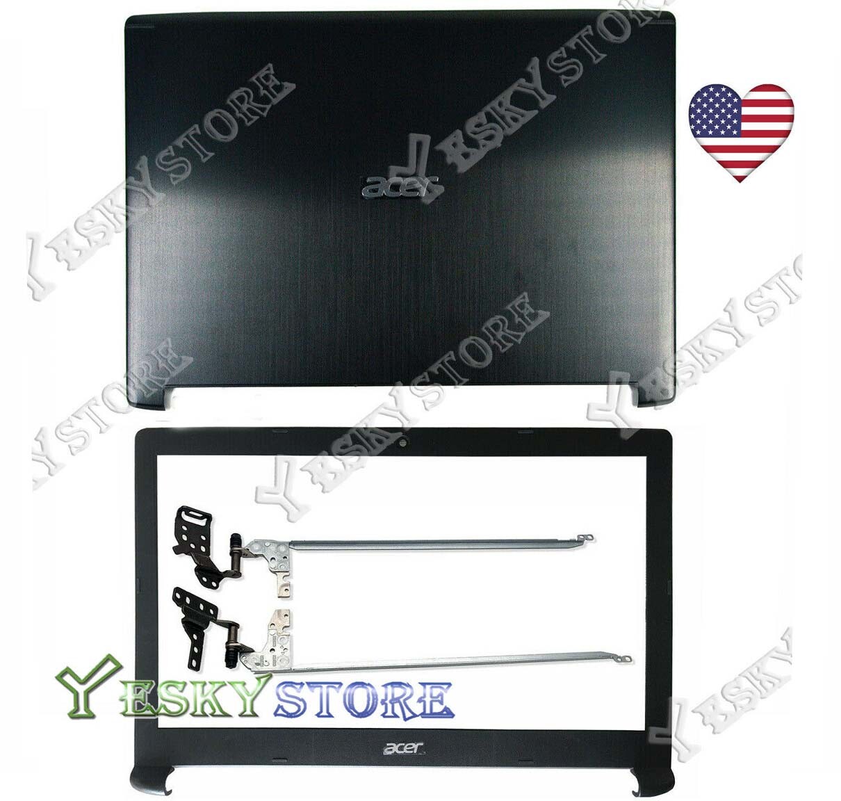 New Acer Aspire 5 A515-51 A515-51G 41G A315-53 Lcd Back Cover Front Bezel Hinges New Acer Aspire 5 A515-51 A515-51G 41G A315-53 Lcd Back Cover Front Bezel Hinges