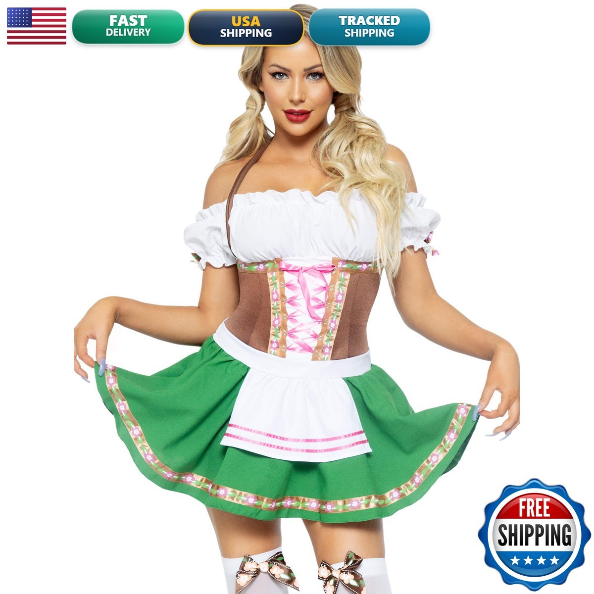 Leg Avenue Women\'s Beer Babe Oktoberfest Costume X-Small Leg Avenue Women\'s Beer Babe Oktoberfest Costume X-Small