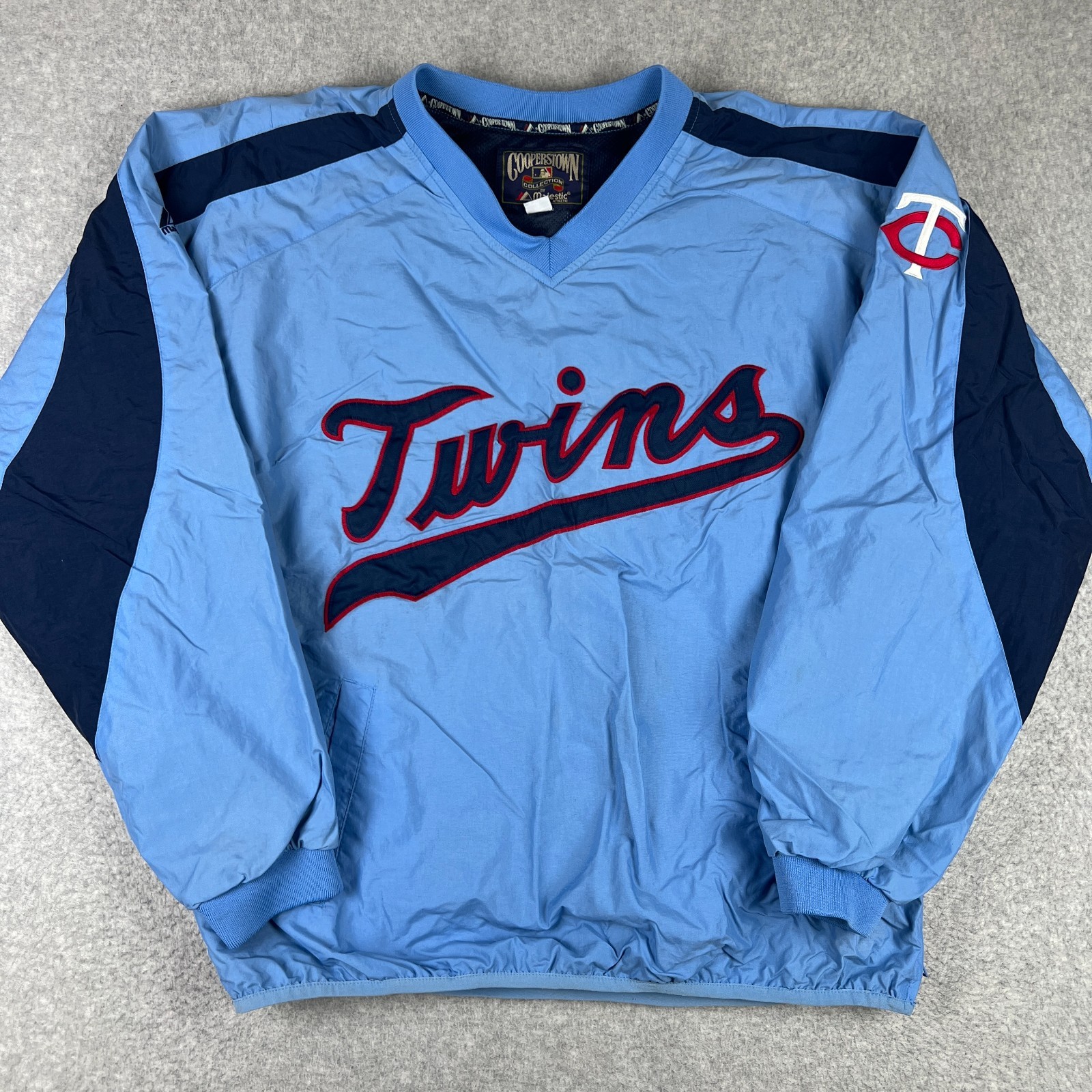 Minnesota Twins Majestic Cooperstown Collection Windbreaker Jacket Large Men MLB