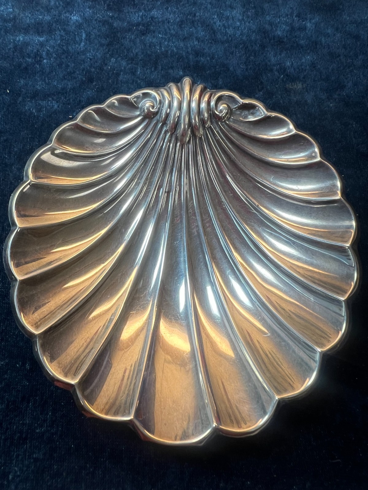 Antique Roberts & Belk Sheffield Silver Plate Small Dish — Aladdin Lamp Mark — c