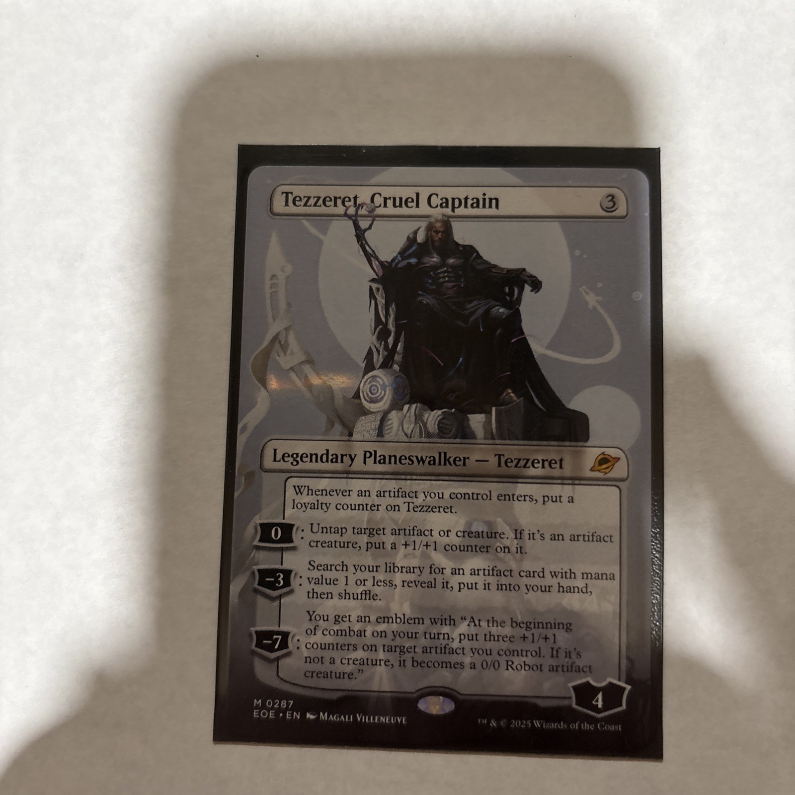 Tezzeret, Cruel Captain (Borderless) Edge of Eternities Regular Tezzeret, Cruel Captain (Borderless) Edge of Eternities Regular