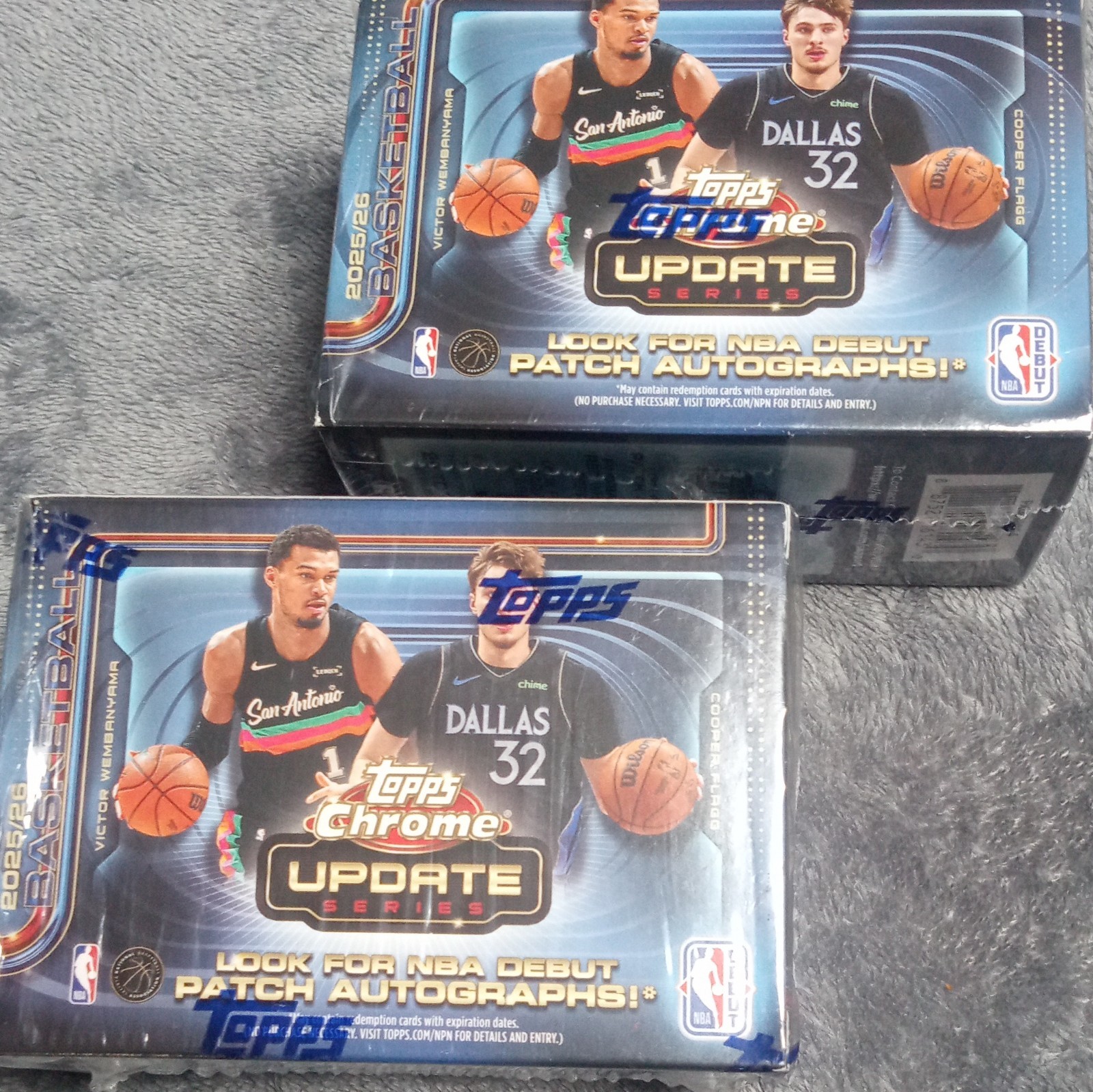 2025-2026 Topps Chrome Update Basketball Blaster Box Lot of 2 NBA In Hand 🔥