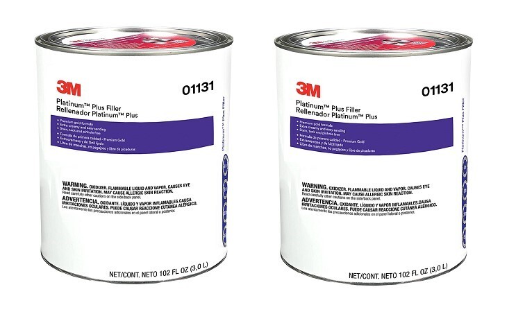 Gallon 3M Platinum Plus Lightweight Body Filler Hardener 01131 (2 Pack)