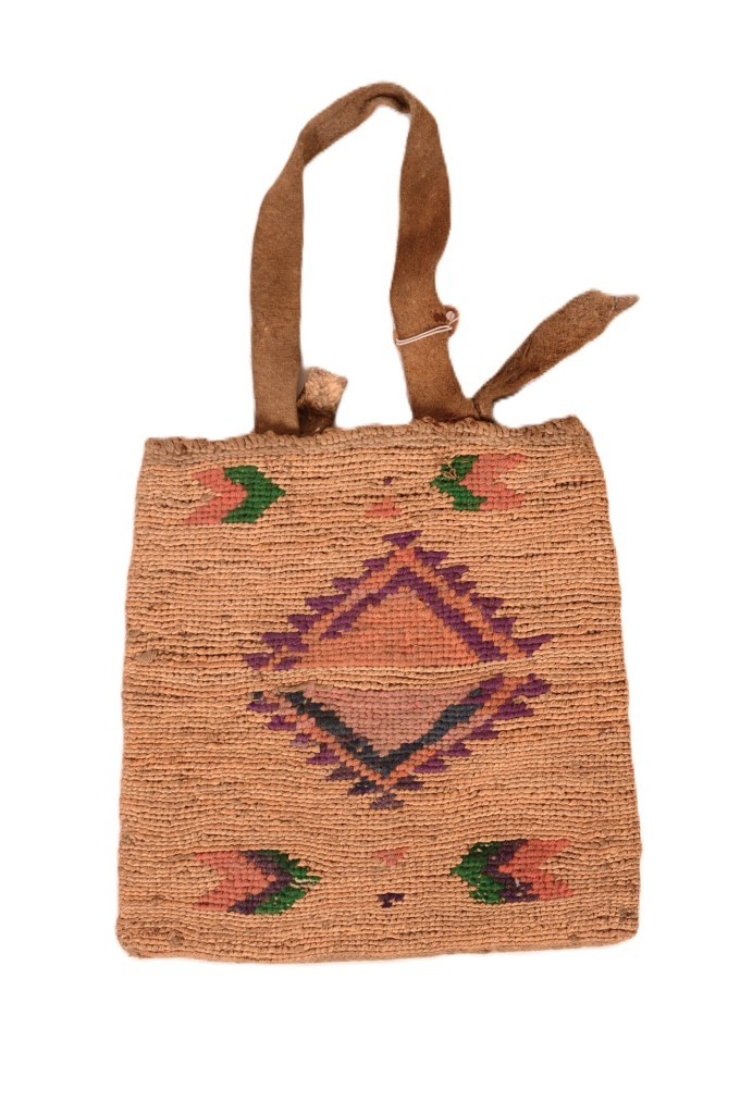 Nez Perce Corn Husk 2 Sided Bag ca. 1900   7.125