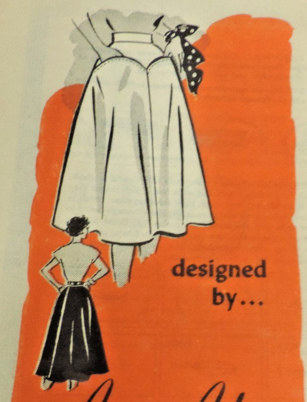 1950s Mail-order Anne Adams Miss #4636 Yoke/Wrap Skirt Sz: SM W25\ 1950s Mail-order Anne Adams Miss #4636 Yoke/Wrap Skirt Sz: SM W25\