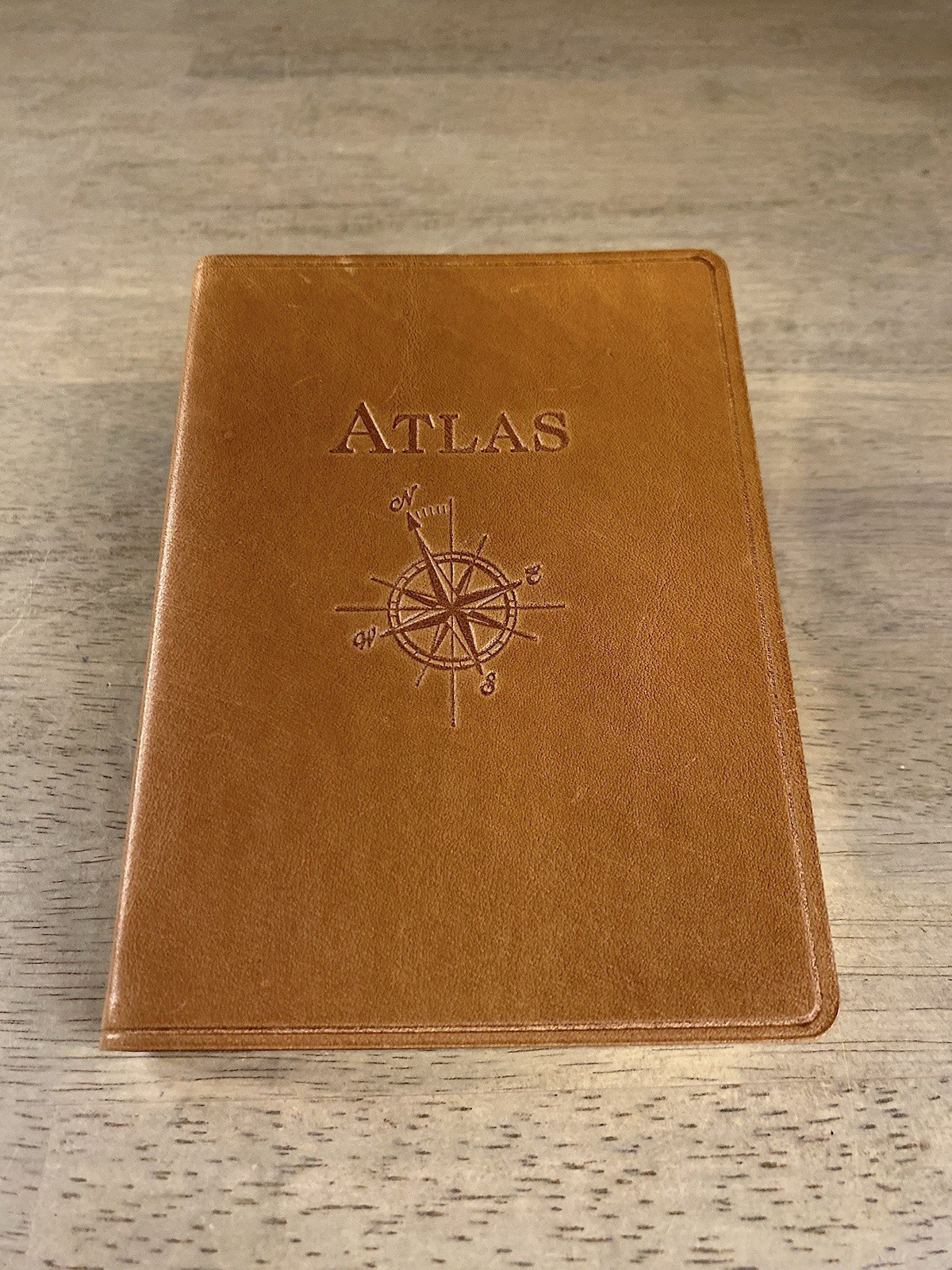 Vintage LL BEAN TRAVELERS ATLAS GENUINE FRENCH CALF RARE GOLD LEAF 1998