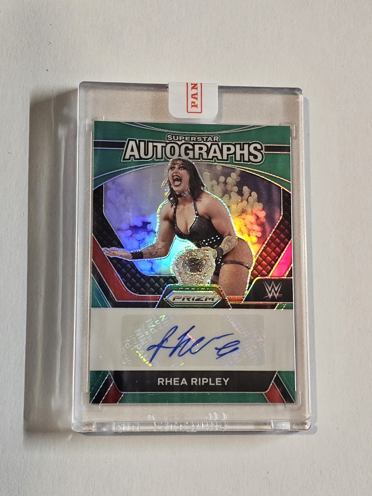 2024 Prizm WWE Superstar Autographs Rhea Ripley ✨️Just Recieved from Panini