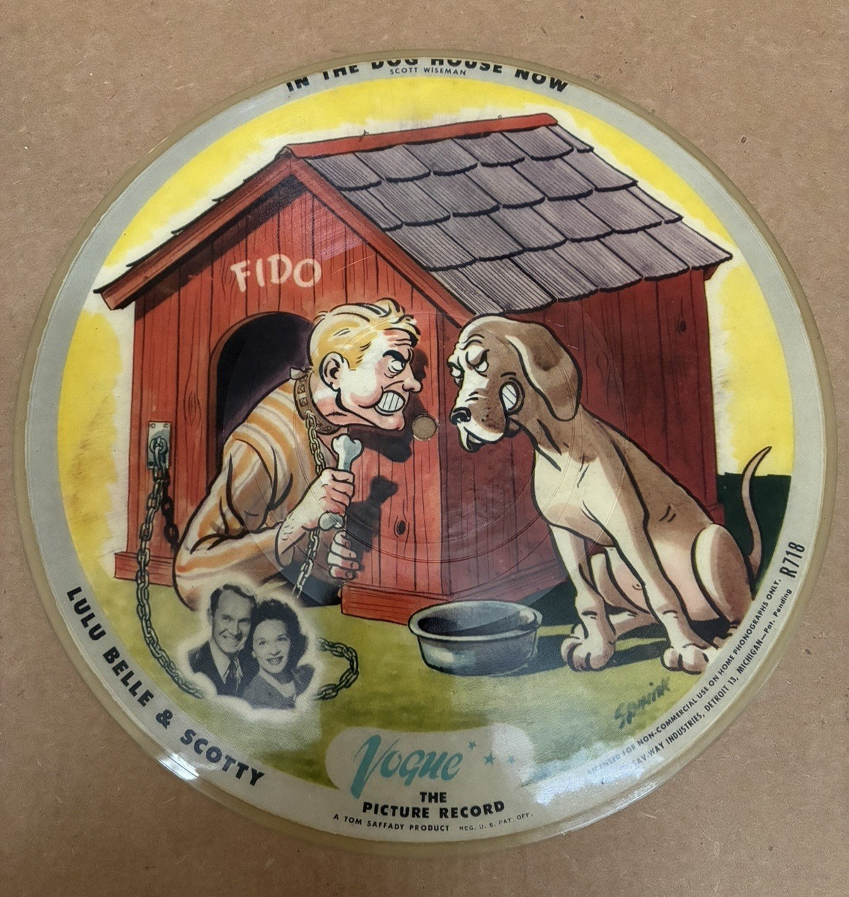 VOGUE PICTURE RECORD 78 R-718 In The Dog House Now / Some Sunday Morning VOGUE PICTURE RECORD 78 R-718 In The Dog House Now / Some Sunday Morning