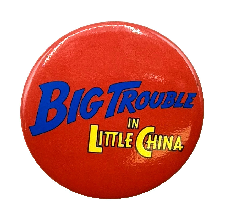 Official Vintage Big Trouble in Little China Promo Theater Usher Pin Button 2¼\