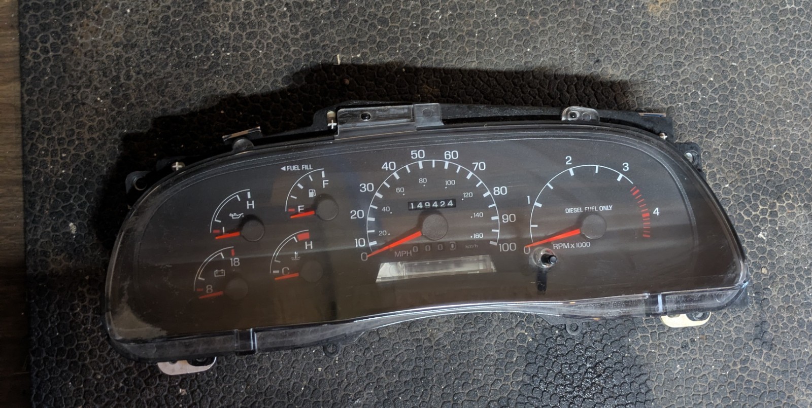 *Tested* 1999-2001 Ford F250 F350 F450 Diesel Gauge Cluster OEM