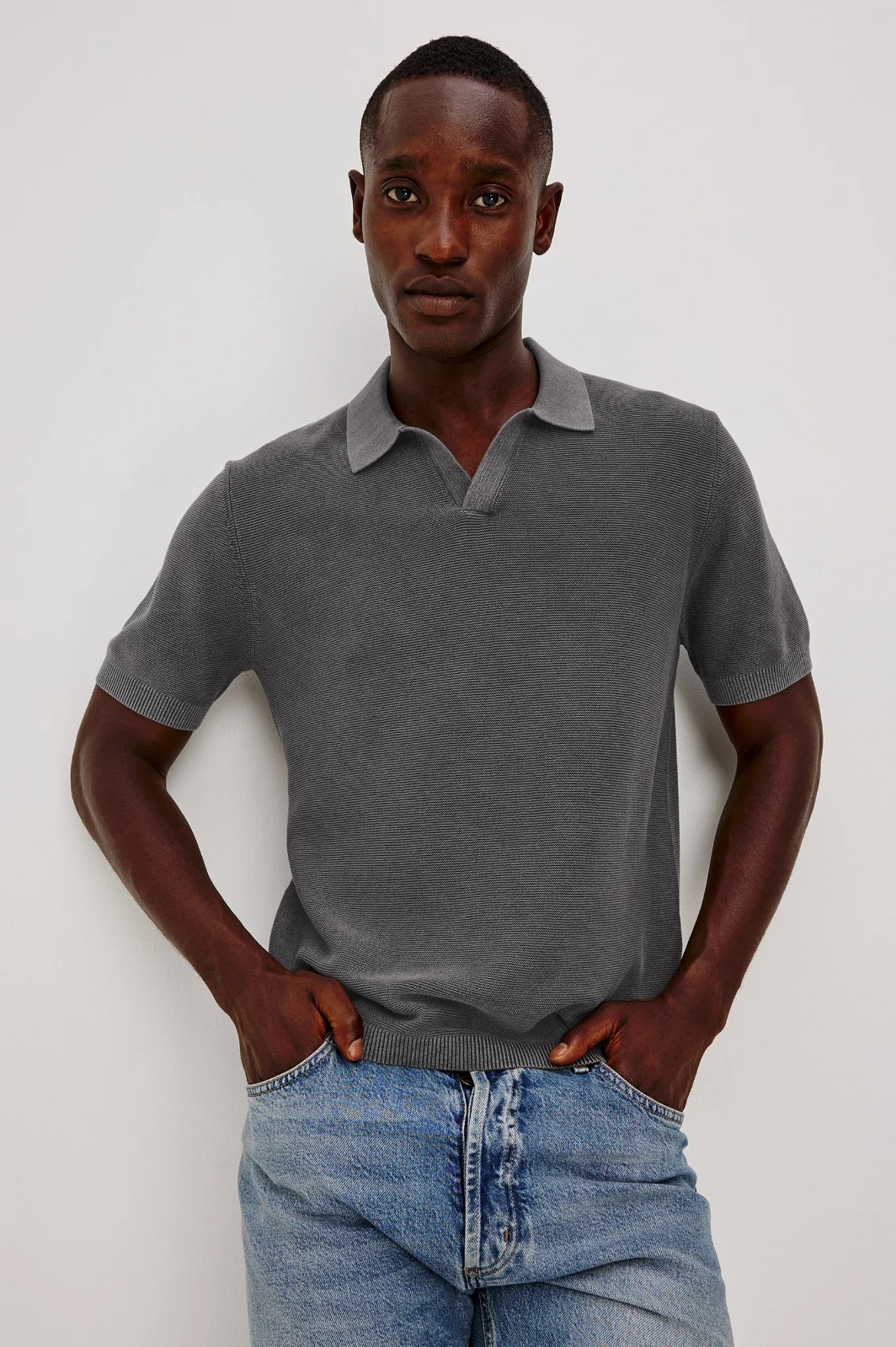 RAILS New Men's Baker Polo Shirt Sunfaded Black All Sizes Ships Free