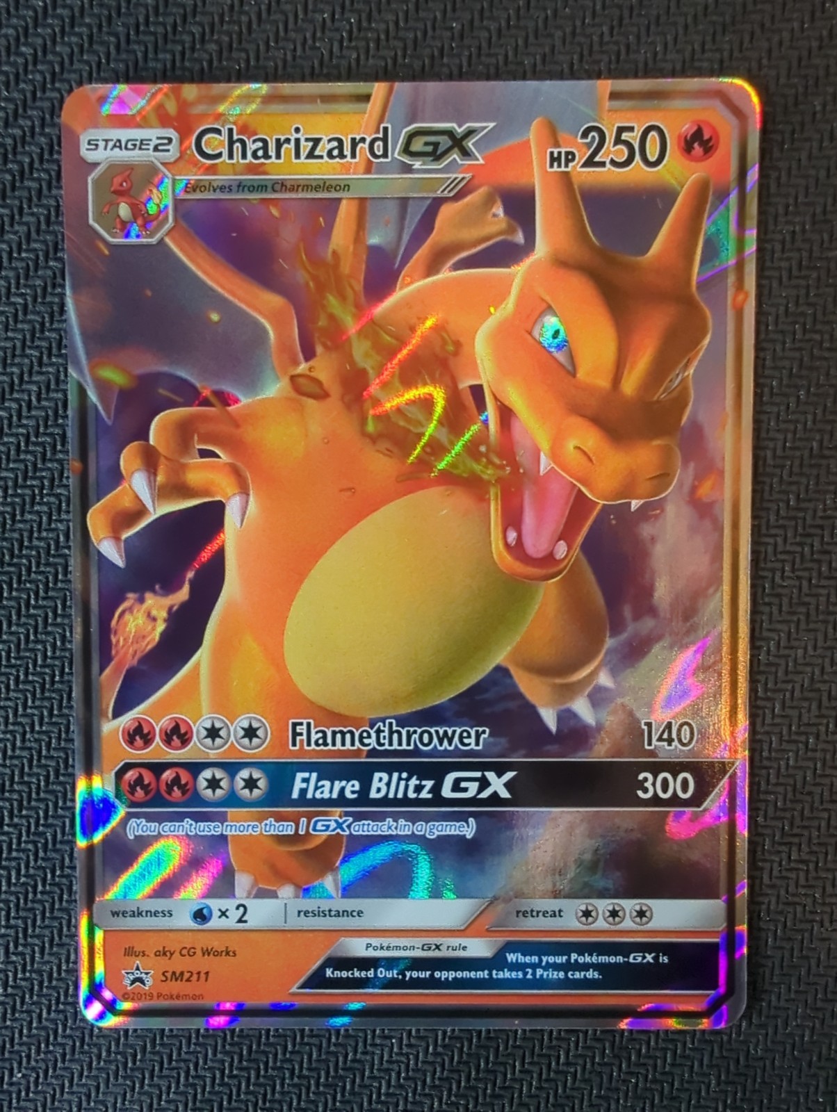 Pokemon Sun And Moon Black Star Promo Charizard GX SM211 Sm Holo
