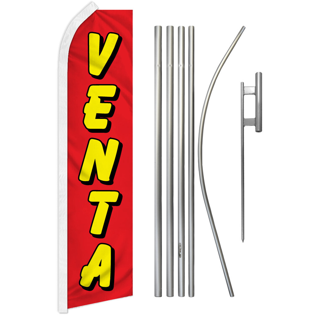 Venta Advertising Swooper Feather Flutter Flag & Pole Kit Sale Flag