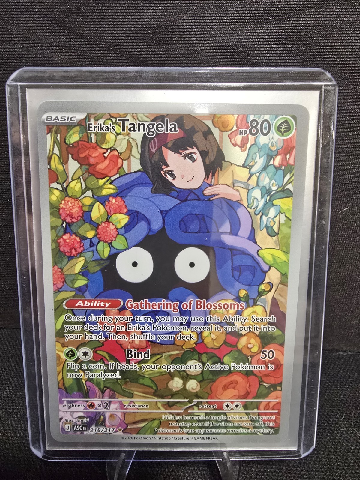 Erika\'s Tangela 218/217 Illustration Rare Ascended Heroes Pokemon Holo