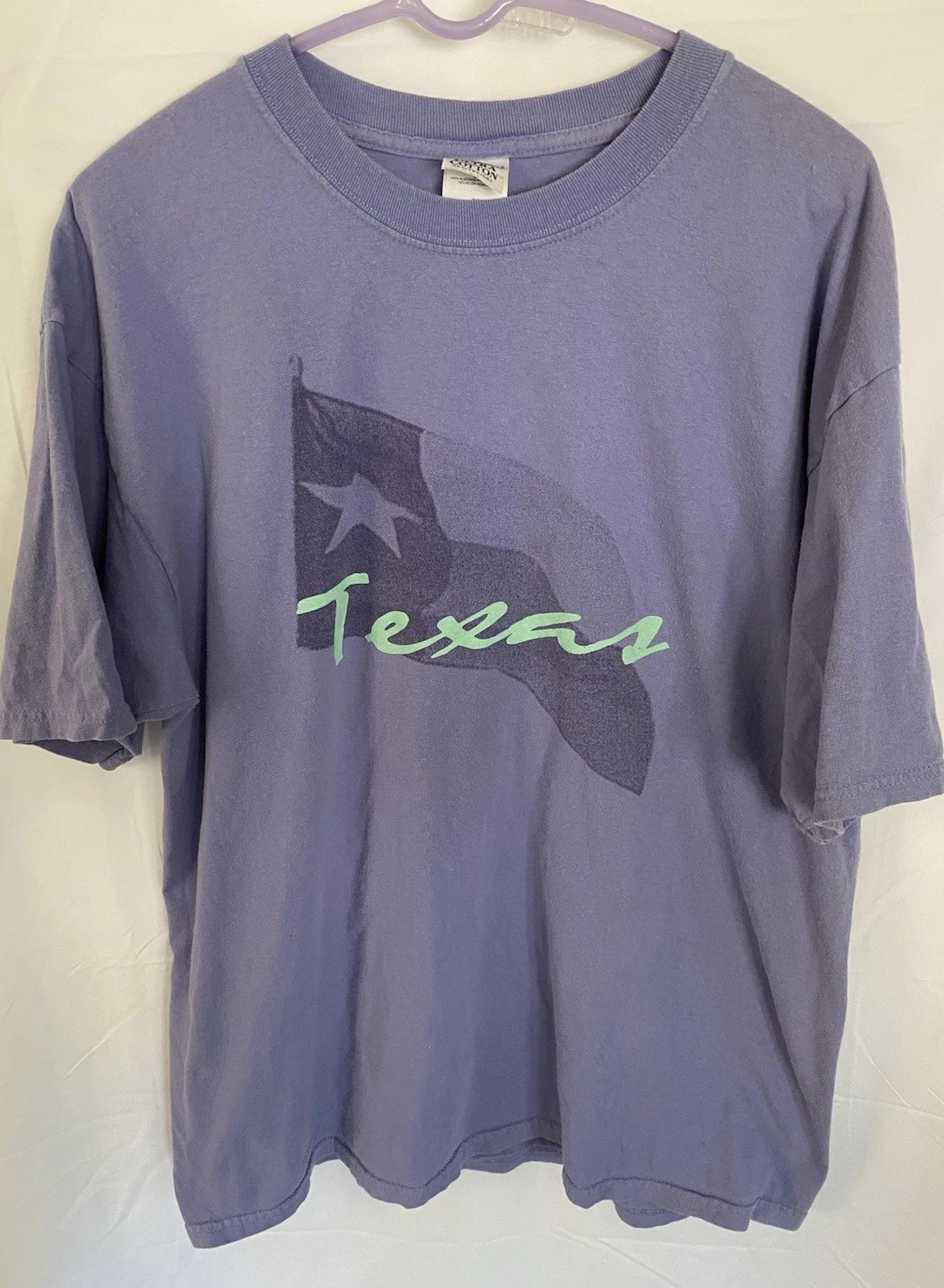 Vtg Texas Flag Men T-Shirt XL Light Purple / Teal Graphic Tee Men’s X Large Vtg Texas Flag Men T-Shirt XL Light Purple / Teal Graphic Tee Men’s X Large