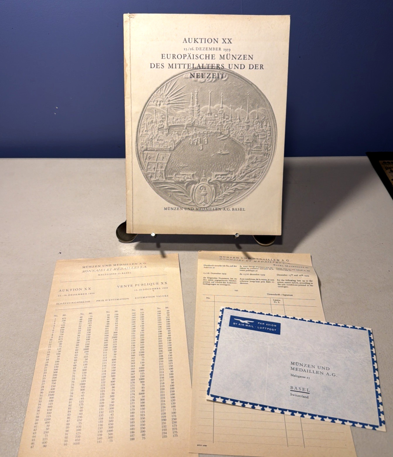 Münzen & Medaillen AG Basel Auction Catalogs Set XX (1959) & XXIII (1961) P List