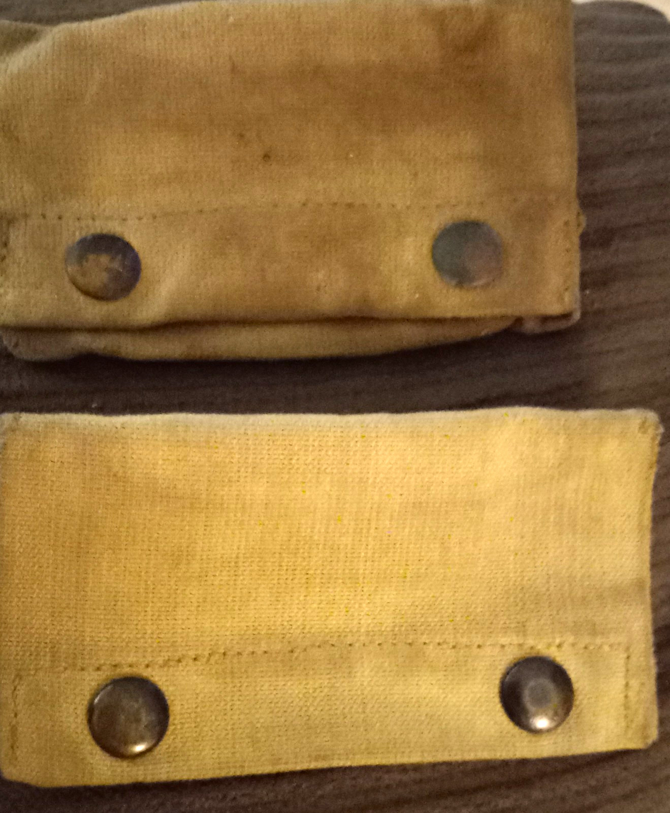 WWI Original U.S. Military Canvas Pouches Lot of 2 Stamped 1918 (R.I.A./L.C.C.) WWI Original U.S. Military Canvas Pouches Lot of 2 Stamped 1918 (R.I.A./L.C.C.)