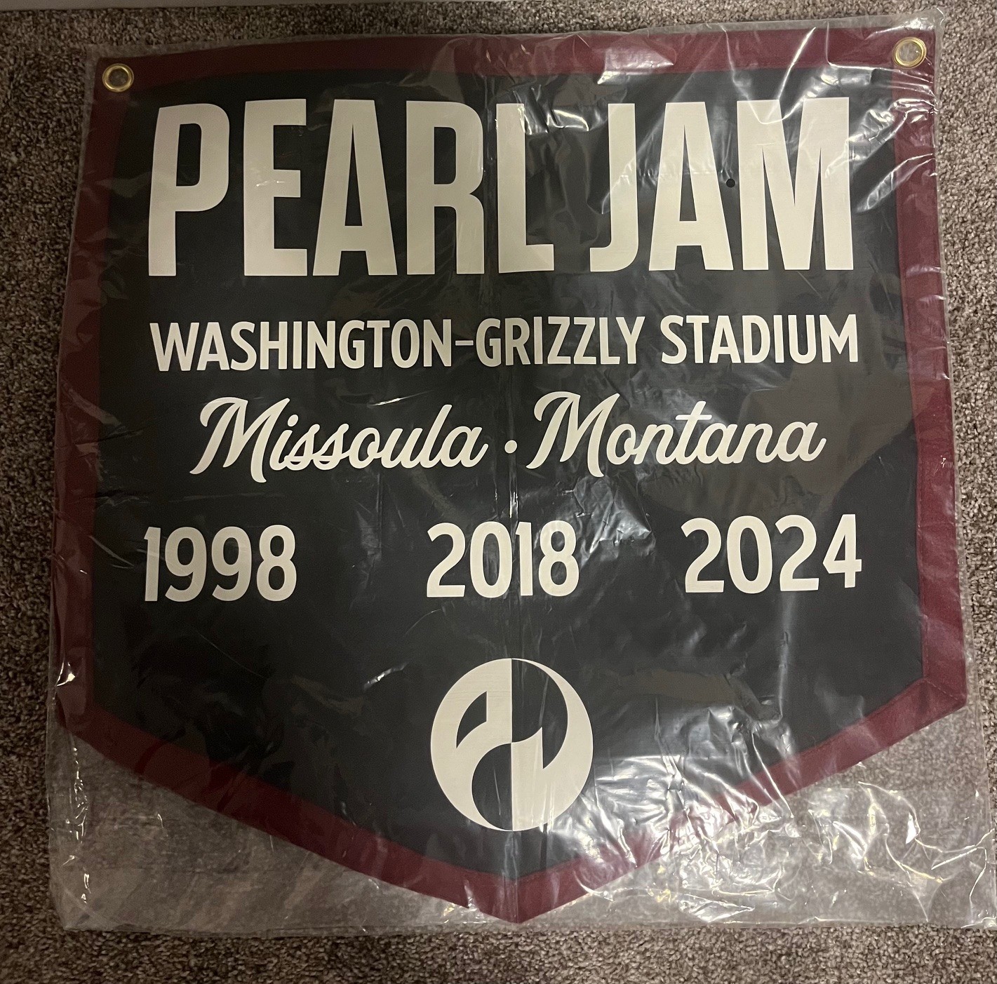 NEW Pearl Jam Missoula Montana Banner 1998 2018 2024 Dark Matter Tour Pennant NEW Pearl Jam Missoula Montana Banner 1998 2018 2024 Dark Matter Tour Pennant
