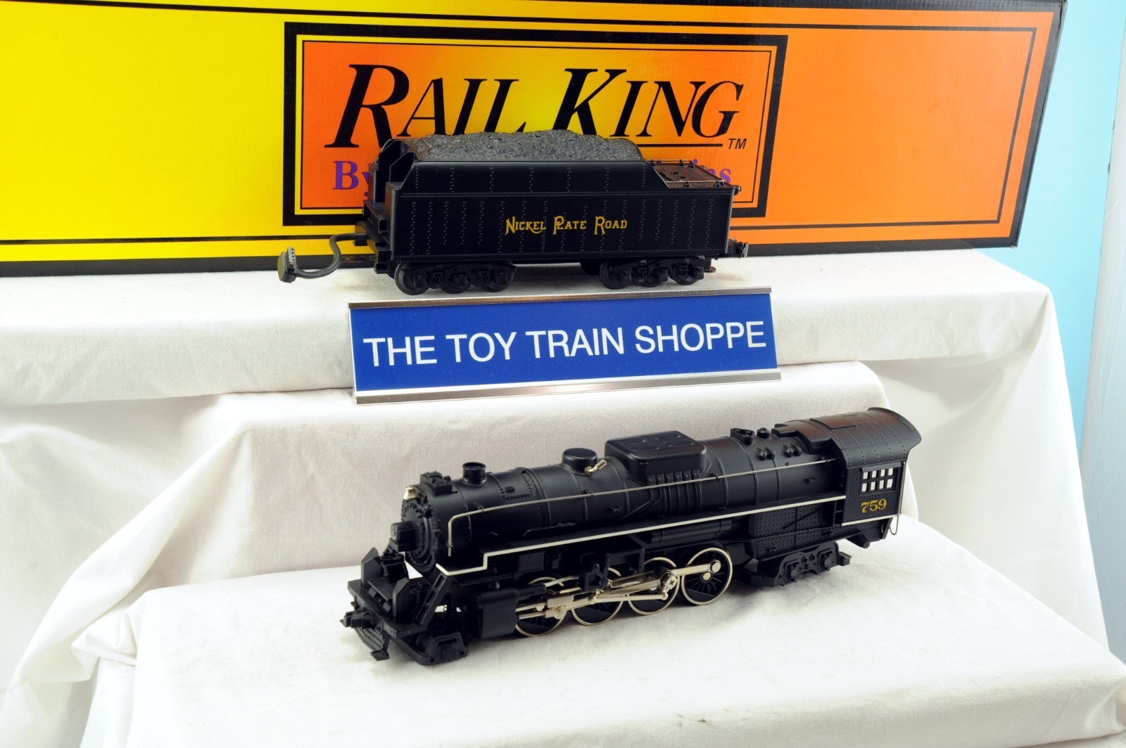 MTH RAIL KING 1109 NICKEL PLATE ROAD BERKSHIRE 2-8-4 STEAM LOCO & TENDER-TESTED.