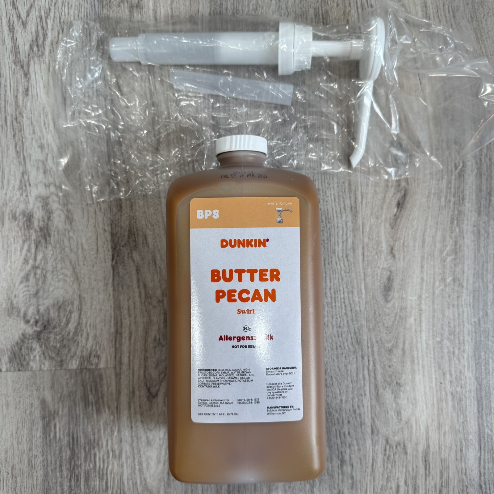 Dunkin Donuts Butter Pecan Swirl With FREE Pump 64oz Jug (BEST PRICE) (RELIABLE)