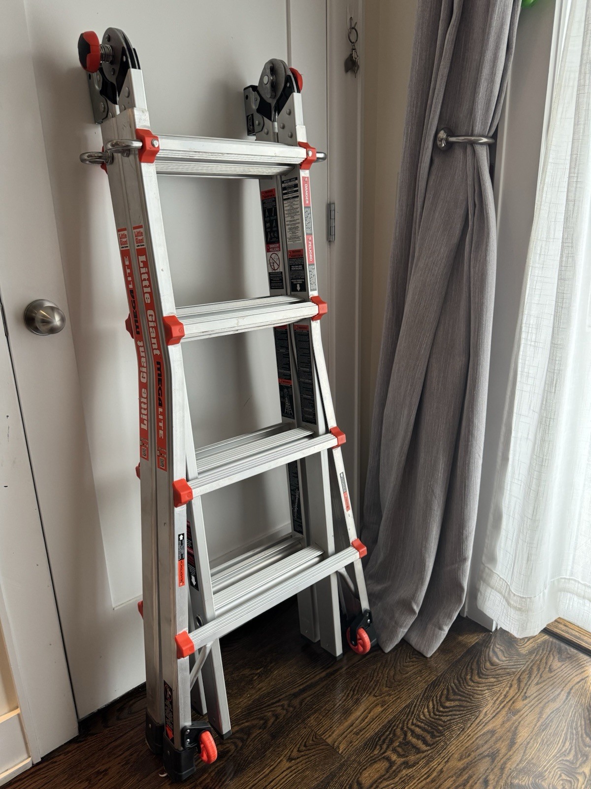 Little Giant MegaLite Multi-Position Aluminum Folding Ladder with Wheels